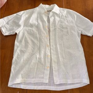Tommy Bahama Men's White Short Sleeve Shirt 100% linen